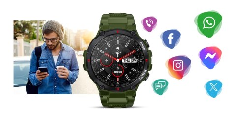 Smartwatch Giewont Focus SmartCall GW430-3 - Forest Giewont Smartwatch Giewont Focus SmartCall GW430-3 - Forest Giewont