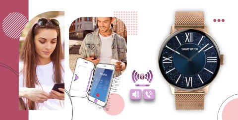 Smartwatch Giewont Supernova SmartCall GW330-1 Rose Gold Shine/Powder Pink Giewont Smartwatch Giewont Supernova SmartCall GW330-1 Rose Gold Shine/Powder Pink Giewont