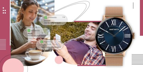 Smartwatch Giewont Supernova SmartCall GW330-1 Rose Gold Shine/Powder Pink Giewont Smartwatch Giewont Supernova SmartCall GW330-1 Rose Gold Shine/Powder Pink Giewont