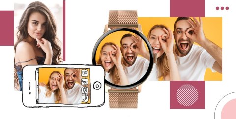Smartwatch Giewont Supernova SmartCall GW330-1 Rose Gold Shine/Powder Pink Giewont Smartwatch Giewont Supernova SmartCall GW330-1 Rose Gold Shine/Powder Pink Giewont