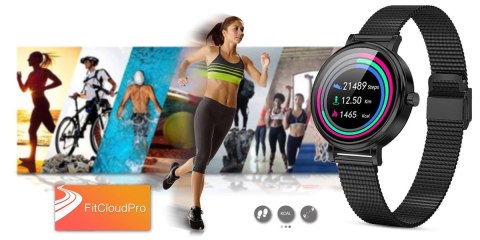Zegarek Damski RUBICON SMARTWATCH RNBE64-3 BLACK RUBICON Zegarek Damski RUBICON SMARTWATCH RNBE64-3 BLACK RUBICON
