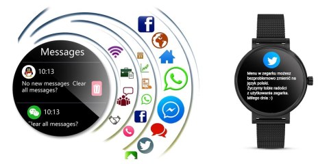 Zegarek Damski RUBICON SMARTWATCH RNBE64-3 BLACK RUBICON Zegarek Damski RUBICON SMARTWATCH RNBE64-3 BLACK RUBICON
