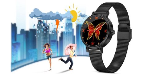 Zegarek Damski RUBICON SMARTWATCH RNBE64-3 BLACK RUBICON Zegarek Damski RUBICON SMARTWATCH RNBE64-3 BLACK RUBICON