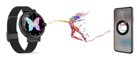 Zegarek Damski RUBICON SMARTWATCH RNBE64-3 BLACK RUBICON Zegarek Damski RUBICON SMARTWATCH RNBE64-3 BLACK RUBICON