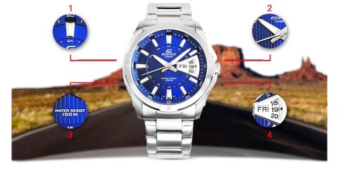 Zegarek Męski CASIO EDIFICE EF-129D-2AVEF CASIO Zegarek Męski CASIO EDIFICE EF-129D-2AVEF CASIO