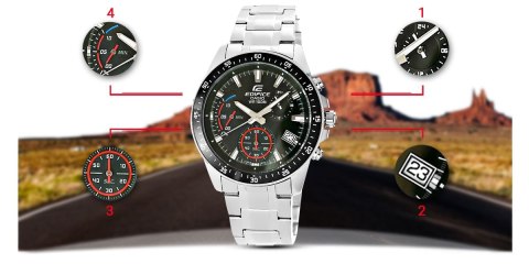 Zegarek Męski CASIO EDIFICE EFV-540D-1AVUEF 10 BAR CASIO Zegarek Męski CASIO EDIFICE EFV-540D-1AVUEF 10 BAR CASIO