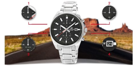 Zegarek Męski CASIO EDIFICE EFV-610D-1AVUEF 10 BAR + BOX CASIO Zegarek Męski CASIO EDIFICE EFV-610D-1AVUEF 10 BAR + BOX CASIO