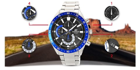 Zegarek Męski CASIO EDIFICE EFV-620D-1A2VUEF 10 BAR CASIO Zegarek Męski CASIO EDIFICE EFV-620D-1A2VUEF 10 BAR CASIO