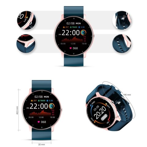 Smartwatch Damski Gravity GT1-4 Gravity Smartwatch Damski Gravity GT1-4 Gravity