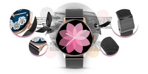 Smartwatch Giewont Supernova SmartCall GW330-4 Black Shine/Powder Pink Giewont Smartwatch Giewont Supernova SmartCall GW330-4 Black Shine/Powder Pink Giewont