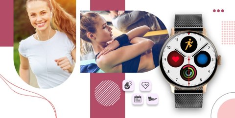 Smartwatch Giewont Supernova SmartCall GW330-4 Black Shine/Powder Pink Giewont Smartwatch Giewont Supernova SmartCall GW330-4 Black Shine/Powder Pink Giewont