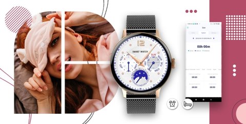 Smartwatch Giewont Supernova SmartCall GW330-4 Black Shine/Powder Pink Giewont Smartwatch Giewont Supernova SmartCall GW330-4 Black Shine/Powder Pink Giewont