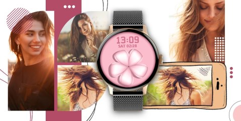 Smartwatch Giewont Supernova SmartCall GW330-4 Black Shine/Powder Pink Giewont Smartwatch Giewont Supernova SmartCall GW330-4 Black Shine/Powder Pink Giewont