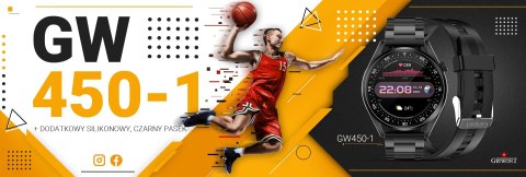 Smartwatch Giewont Vertex SmartCall GW450-1 Carbon/Carbon Silikon Giewont Smartwatch Giewont Vertex SmartCall GW450-1 Carbon/Carbon Silikon Giewont
