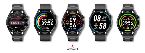 Smartwatch Giewont Vertex SmartCall GW450-1 Carbon/Carbon Silikon Giewont Smartwatch Giewont Vertex SmartCall GW450-1 Carbon/Carbon Silikon Giewont