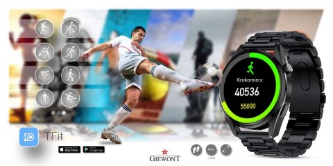 Smartwatch Giewont Vertex SmartCall GW450-1 Carbon/Carbon Silikon Giewont Smartwatch Giewont Vertex SmartCall GW450-1 Carbon/Carbon Silikon Giewont