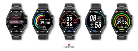 Smartwatch Giewont Vertex SmartCall GW450-2 Carbon/Carbon Leather Giewont Smartwatch Giewont Vertex SmartCall GW450-2 Carbon/Carbon Leather Giewont