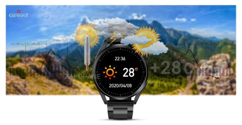 Smartwatch Giewont Vertex SmartCall GW450-2 Carbon/Carbon Leather Giewont Smartwatch Giewont Vertex SmartCall GW450-2 Carbon/Carbon Leather Giewont