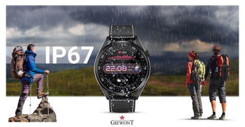 Smartwatch Giewont Vertex SmartCall GW450-2 Carbon/Carbon Leather Giewont Smartwatch Giewont Vertex SmartCall GW450-2 Carbon/Carbon Leather Giewont
