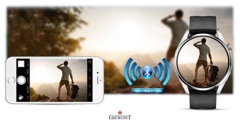 Smartwatch Giewont Vertex SmartCall GW450-4 Silver/Carbon Silikon Giewont Smartwatch Giewont Vertex SmartCall GW450-4 Silver/Carbon Silikon Giewont