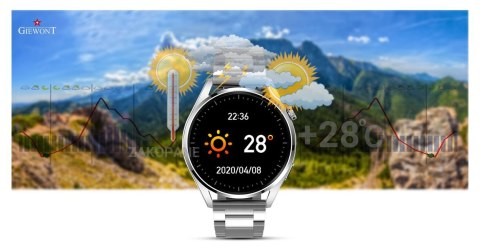 Smartwatch Giewont Vertex SmartCall GW450-4 Silver/Carbon Silikon Giewont Smartwatch Giewont Vertex SmartCall GW450-4 Silver/Carbon Silikon Giewont