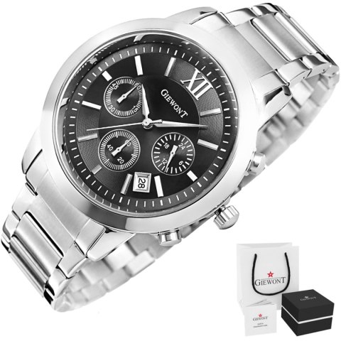Zegarek Męski Giewont Apex Chrono GW6480-1 Chronograf Silver/Black Giewont Zegarek Męski Giewont Apex Chrono GW6480-1 Chronograf Silver/Black Giewont