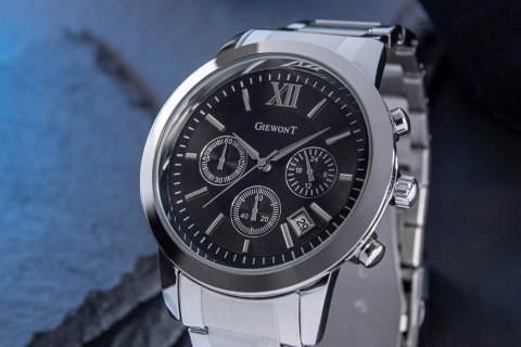 Zegarek Męski Giewont Apex Chrono GW6480-1 Chronograf Silver/Black Giewont Zegarek Męski Giewont Apex Chrono GW6480-1 Chronograf Silver/Black Giewont