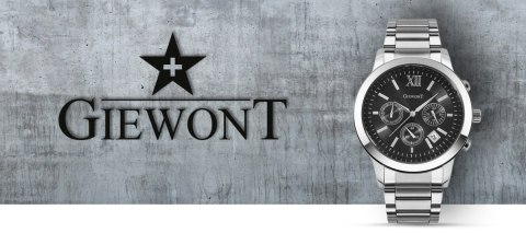 Zegarek Męski Giewont Apex Chrono GW6480-1 Chronograf Silver/Black Giewont Zegarek Męski Giewont Apex Chrono GW6480-1 Chronograf Silver/Black Giewont