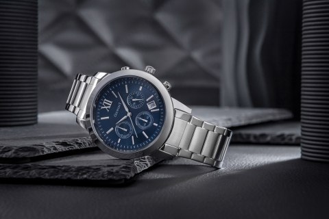 Zegarek Męski Giewont Apex Chrono GW6480-2 Chronograf Silver/Blue Giewont Zegarek Męski Giewont Apex Chrono GW6480-2 Chronograf Silver/Blue Giewont