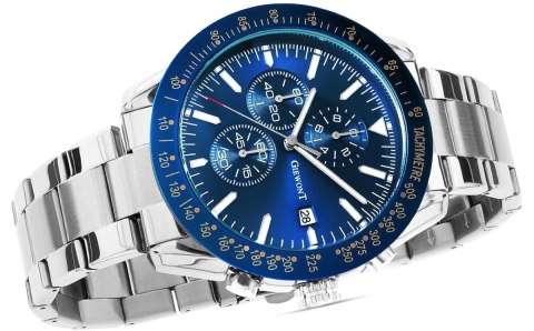 Zegarek Męski Giewont PrimeChrono GW8620-2 Chronograf Silver/Blue Giewont Zegarek Męski Giewont PrimeChrono GW8620-2 Chronograf Silver/Blue Giewont