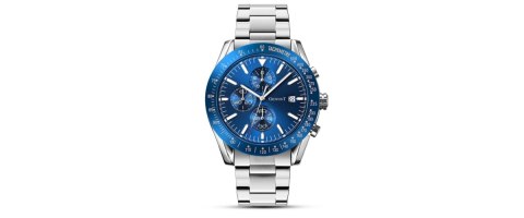 Zegarek Męski Giewont PrimeChrono GW8620-2 Chronograf Silver/Blue Giewont Zegarek Męski Giewont PrimeChrono GW8620-2 Chronograf Silver/Blue Giewont