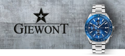 Zegarek Męski Giewont PrimeChrono GW8620-2 Chronograf Silver/Blue Giewont Zegarek Męski Giewont PrimeChrono GW8620-2 Chronograf Silver/Blue Giewont