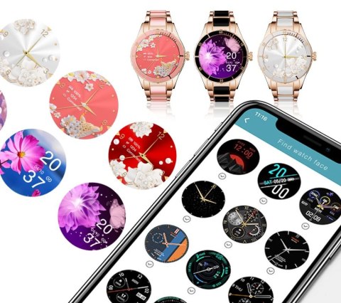 Smartwatch Damski Rubicon RNCE82 Różowy RUBICON Smartwatch Damski Rubicon RNCE82 Różowy RUBICON