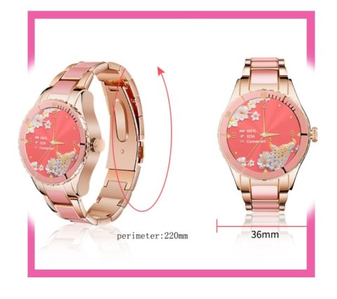 Smartwatch Damski Rubicon RNCE82 Różowy RUBICON Smartwatch Damski Rubicon RNCE82 Różowy RUBICON