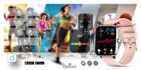 Smartwatch Giewont Dynamic SmartCall GW230-1 - Rose Gold/Powder Pink Giewont Smartwatch Giewont Dynamic SmartCall GW230-1 - Rose Gold/Powder Pink Giewont
