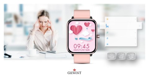 Smartwatch Giewont Dynamic SmartCall GW230-1 - Rose Gold/Powder Pink Giewont Smartwatch Giewont Dynamic SmartCall GW230-1 - Rose Gold/Powder Pink Giewont
