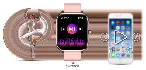 Smartwatch Giewont Dynamic SmartCall GW230-1 - Rose Gold/Powder Pink Giewont Smartwatch Giewont Dynamic SmartCall GW230-1 - Rose Gold/Powder Pink Giewont