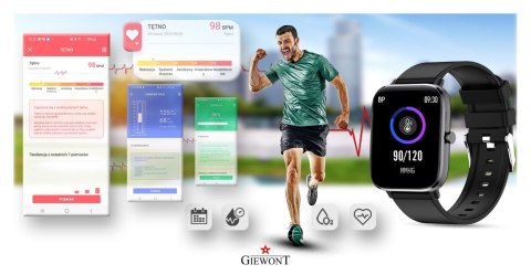 Smartwatch Giewont Dynamic SmartCall GW230-2 - Carbon/Carbon Giewont Smartwatch Giewont Dynamic SmartCall GW230-2 - Carbon/Carbon Giewont