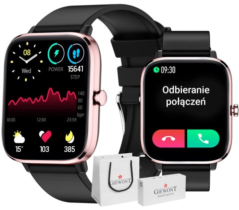 Smartwatch Giewont Dynamic SmartCall GW230-3 - Rose Gold/Black Effect Giewont Smartwatch Giewont Dynamic SmartCall GW230-3 - Rose Gold/Black Effect Giewont