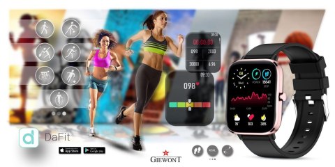 Smartwatch Giewont Dynamic SmartCall GW230-3 - Rose Gold/Black Effect Giewont Smartwatch Giewont Dynamic SmartCall GW230-3 - Rose Gold/Black Effect Giewont