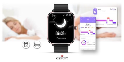 Smartwatch Giewont Dynamic SmartCall GW230-3 - Rose Gold/Black Effect Giewont Smartwatch Giewont Dynamic SmartCall GW230-3 - Rose Gold/Black Effect Giewont