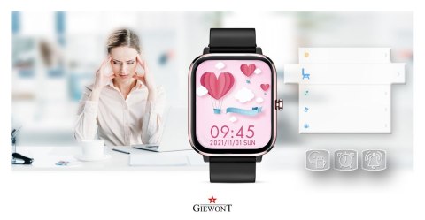 Smartwatch Giewont Dynamic SmartCall GW230-3 - Rose Gold/Black Effect Giewont Smartwatch Giewont Dynamic SmartCall GW230-3 - Rose Gold/Black Effect Giewont