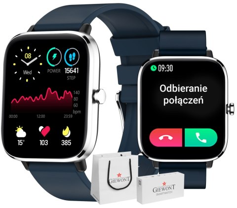 Smartwatch Giewont Dynamic SmartCall GW230-4 - Silver/Deep Ocean Giewont Smartwatch Giewont Dynamic SmartCall GW230-4 - Silver/Deep Ocean Giewont