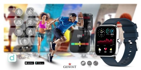 Smartwatch Giewont Dynamic SmartCall GW230-4 - Silver/Deep Ocean Giewont Smartwatch Giewont Dynamic SmartCall GW230-4 - Silver/Deep Ocean Giewont