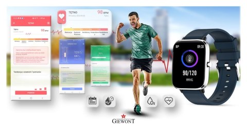 Smartwatch Giewont Dynamic SmartCall GW230-4 - Silver/Deep Ocean Giewont Smartwatch Giewont Dynamic SmartCall GW230-4 - Silver/Deep Ocean Giewont