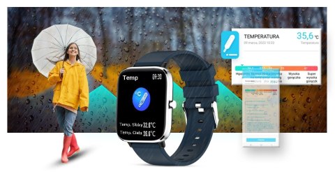 Smartwatch Giewont Dynamic SmartCall GW230-4 - Silver/Deep Ocean Giewont Smartwatch Giewont Dynamic SmartCall GW230-4 - Silver/Deep Ocean Giewont