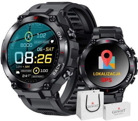 Smartwatch Giewont Pionier GPS GW460-1 - Carbon Giewont Smartwatch Giewont Pionier GPS GW460-1 - Carbon Giewont