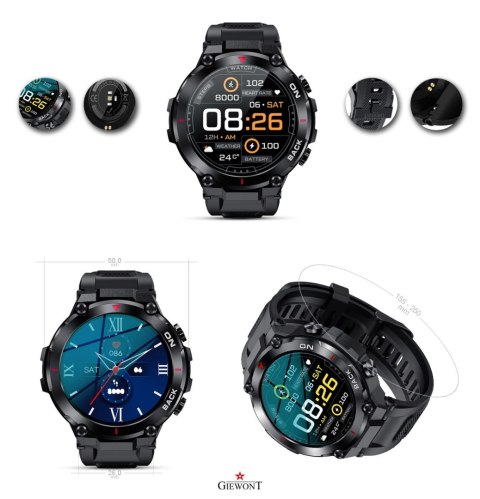 Smartwatch Giewont Pionier GPS GW460-1 - Carbon Giewont Smartwatch Giewont Pionier GPS GW460-1 - Carbon Giewont
