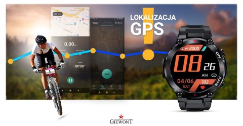 Smartwatch Giewont Pionier GPS GW460-1 - Carbon Giewont Smartwatch Giewont Pionier GPS GW460-1 - Carbon Giewont