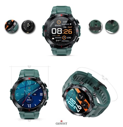 Smartwatch Giewont Pionier GPS GW460-2 - Sea Green Giewont Smartwatch Giewont Pionier GPS GW460-2 - Sea Green Giewont